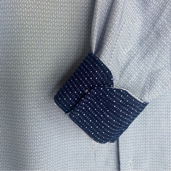 Tom Baine Performance Slim Fit Shirt 4 Way Stretch Wrinkle Free Flip Cuff 2XL - Picture 3 of 10